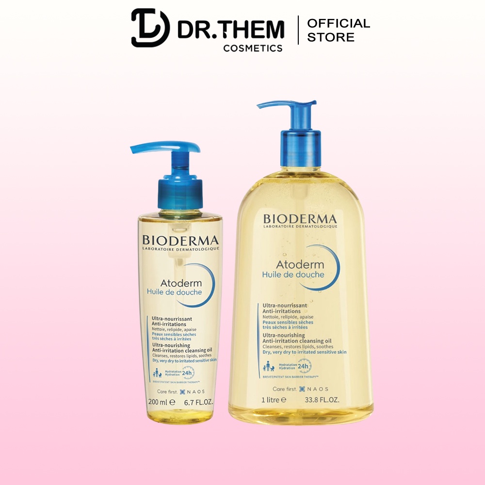 Sữa Tắm Bioderma Atoderm Huile De Douche 200ml/1L - Dầu Giúp Làm Sạch, Làm Dịu Và Dưỡng Ẩm Dành Cho Da Khô, Da Nhạy Cảm