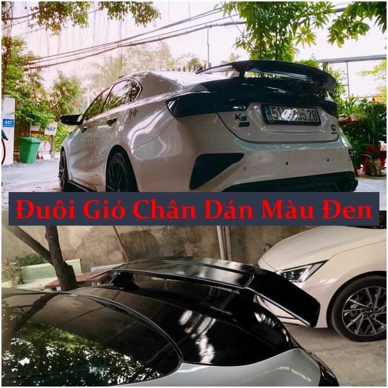 Đuôi gió thể thao chân dán không đèn và chân bắt vít có đèn lắp đăt các dòng xe