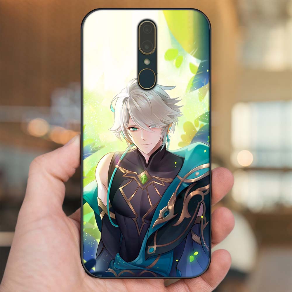 Ốp lưng Oppo F11 viền đen in hình Alhaitham Genshin Impact