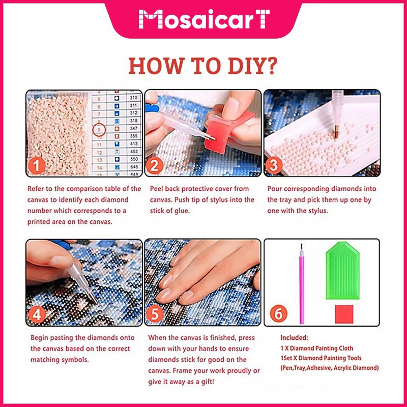 Bộ Tranh Đính Đá 5D DIY Hình Chú Mèo Dễ Thương Kích Thước 30x40cm / 40x50cm