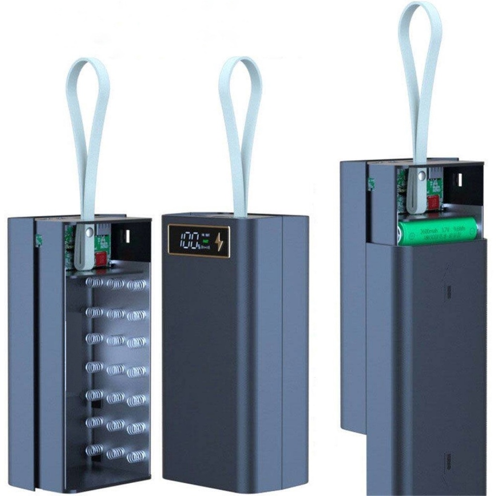 Box sạc dự phòng 21 cell 5V-2.1A phiên bản mới 2023 lắp 21 pin 18650 [T21]