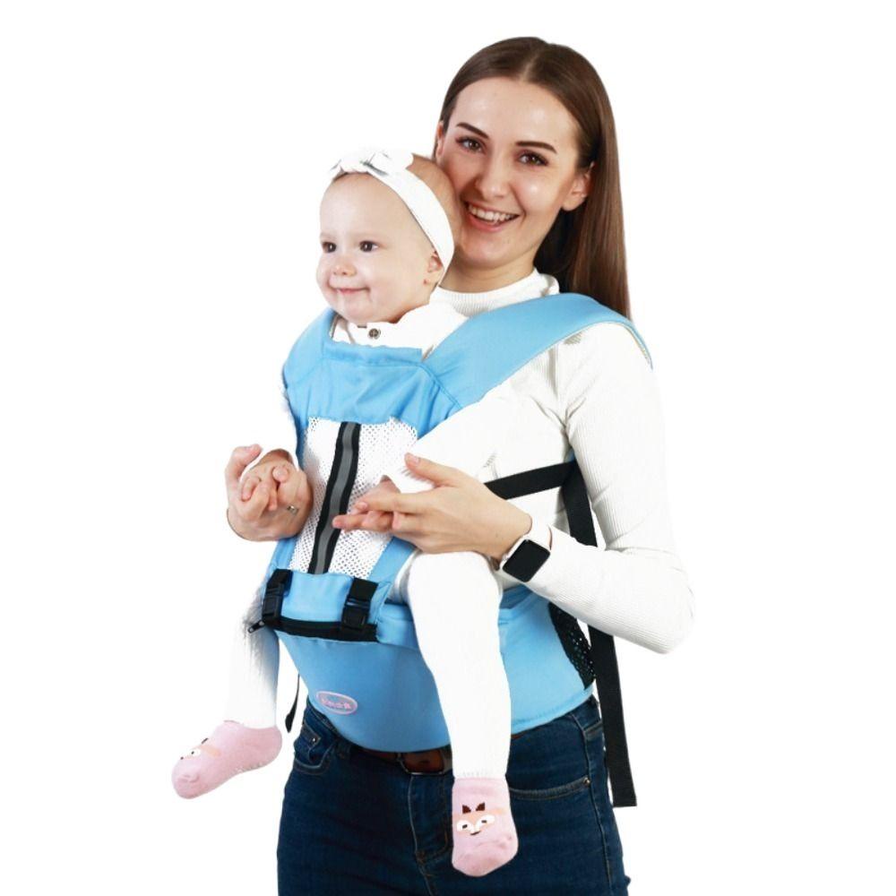 Đai Địu Em Bé Bằng cotton Lưới Thoáng Khí An Toàn Cho Mẹ Bỉm Sữa