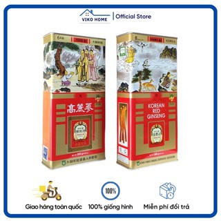 Hồng sâm hộp thiếc cao cấp 6 năm tuổi hàn quốc hộp 300g vip 10 củ - viko home