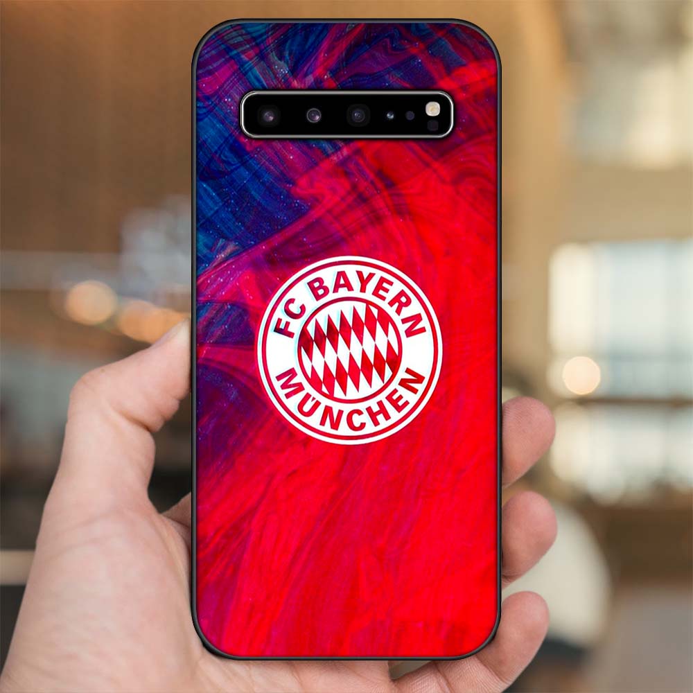Ốp lưng Samsung S10, S10 5G, S10 Plus viền đen in hình CLB Bóng Đá Bayer Munich