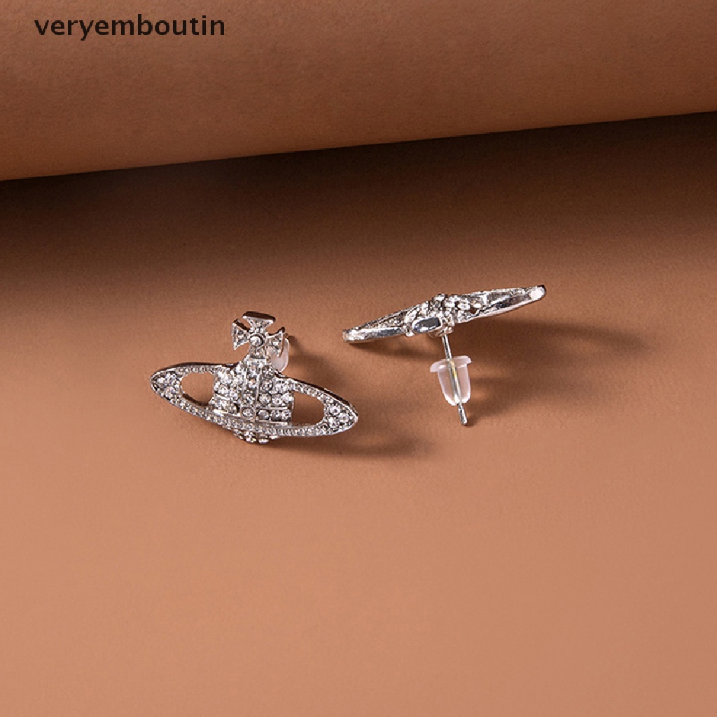 Khuyên Tai Dạng Hạt Xỏ Màu Vàng / Bạc Hình Hành Tinh Thời Trang Cho Nữ