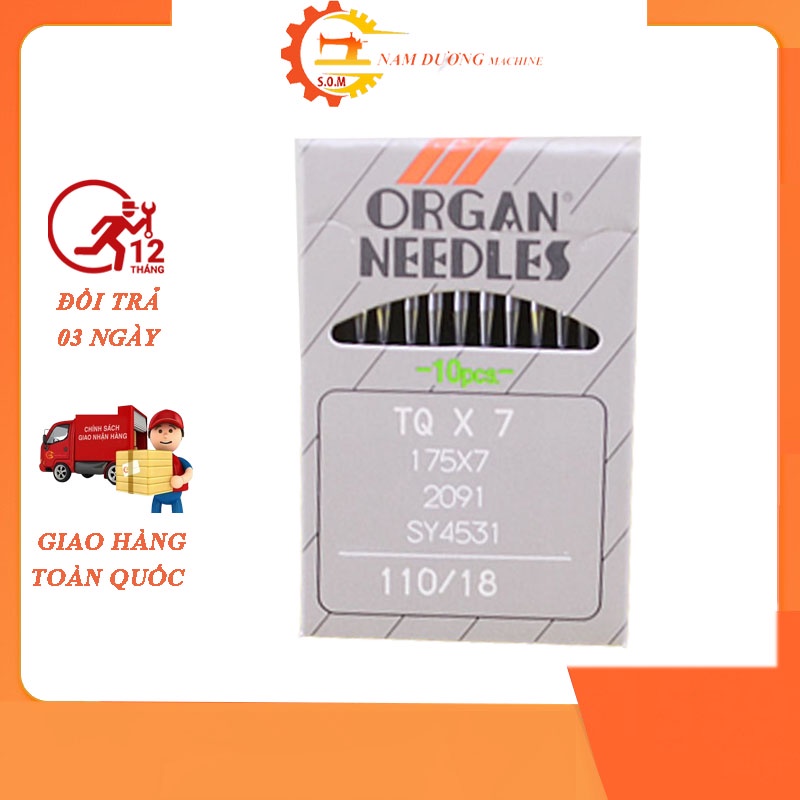 Kim máy may nút Nhật TQx7 kim dài  hãng Organ   ( 10 cây )
