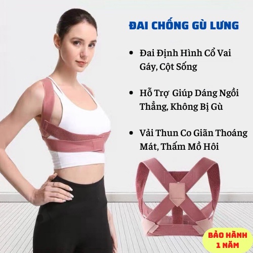 Đai Chống Gù Lưng Cho Người Lớn Và Trẻ Em Cao Cấp Andego Hỗ Trợ Tập Luyện Thể Thao, Đai Chống Gù Nữ Bảo Vệ Vòng 1