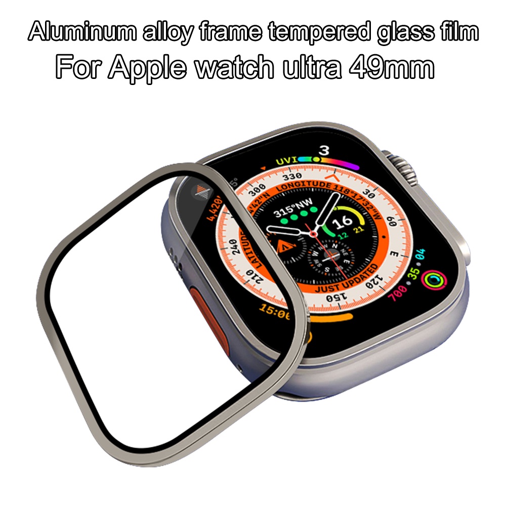 Kính Cường Lực Và Viền Hợp Kim Titan 49mm Thay Thế Cho Apple Watch ultra