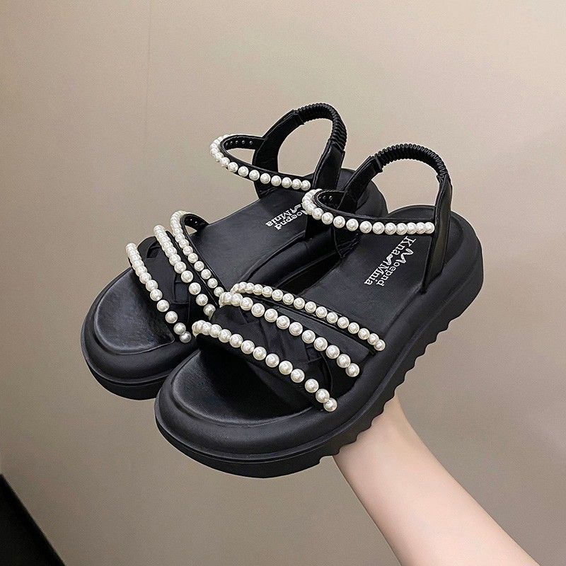 Sandal Đế Dày 4.5Cm Phong Cách Roman Thời Trang Mùa Hè Hàng Mới 2023 Dành Cho Bạn Nữ