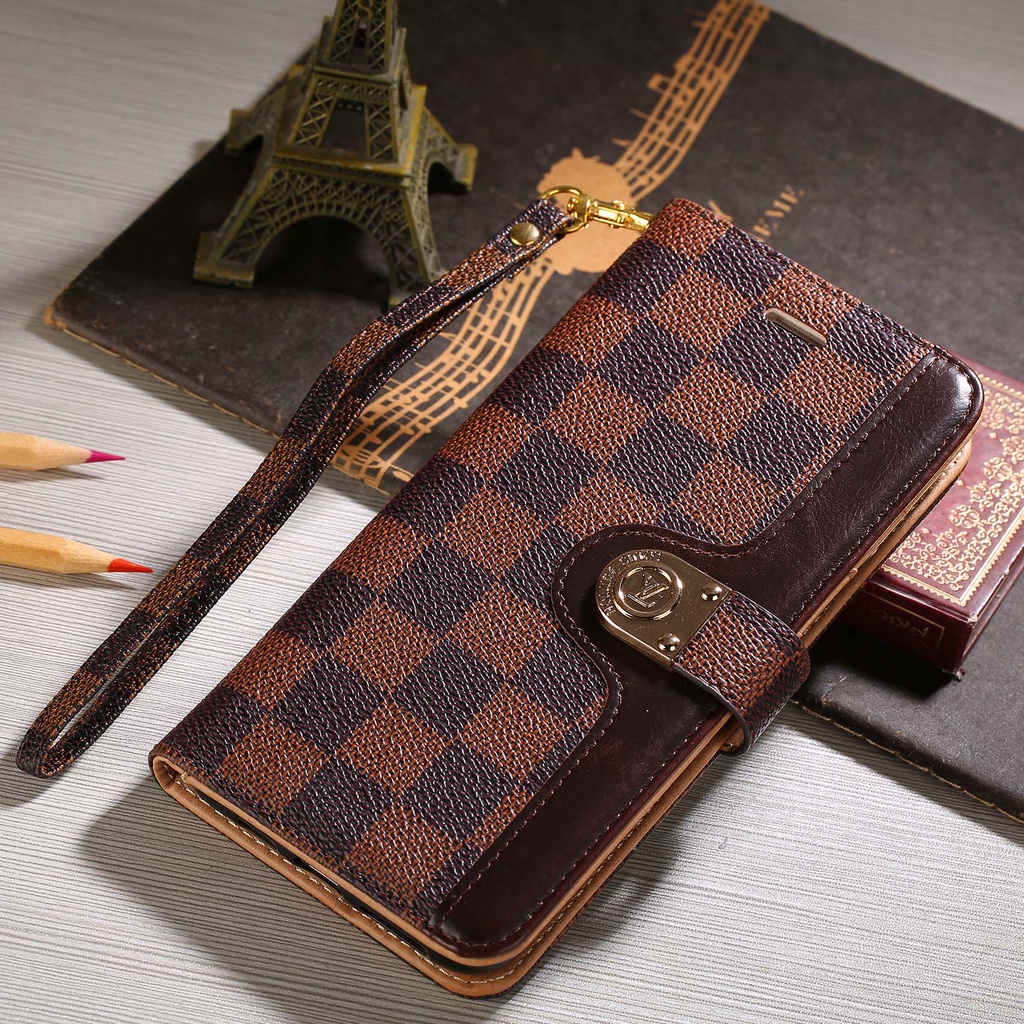 Bao Da Điện Thoại Nắp Lật Kèm Ngăn Đựng Thẻ Hoạ Tiết LV Cho iPhone 14Pro Max 13Promax 12Pro 11promax XSMAX XR XS X