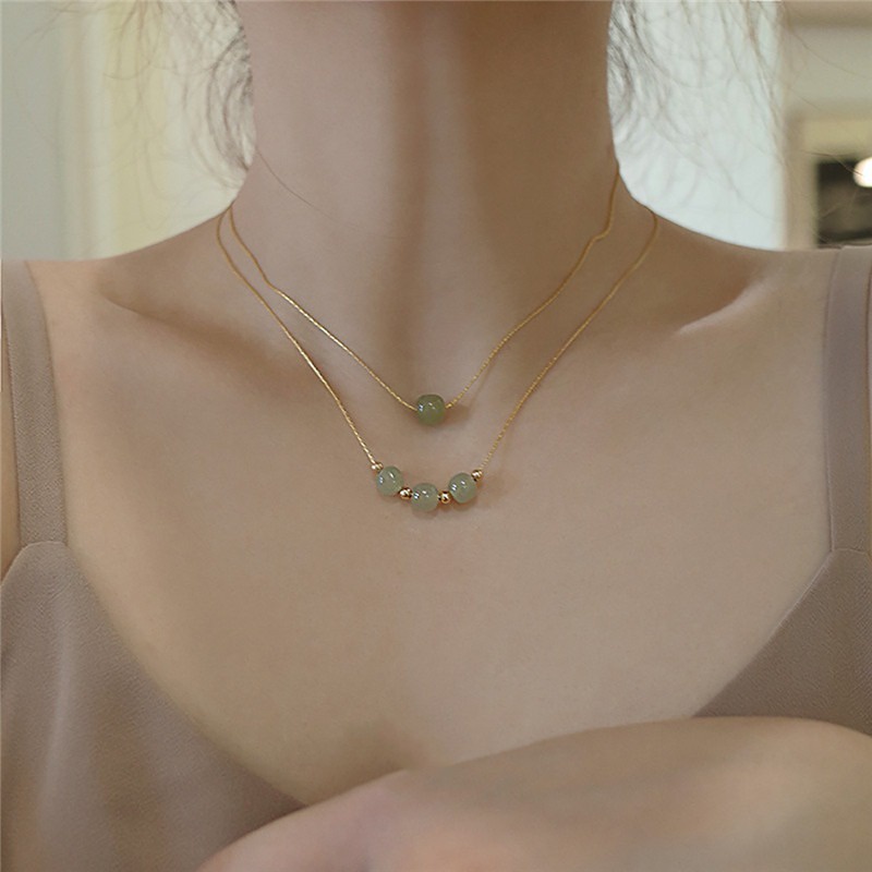Vòng Cổ Choker Dây Da Đính Hạt Ngọc Lam Phong Cách Dân Tộc Cổ Điển Cho Nữ dreamdiary