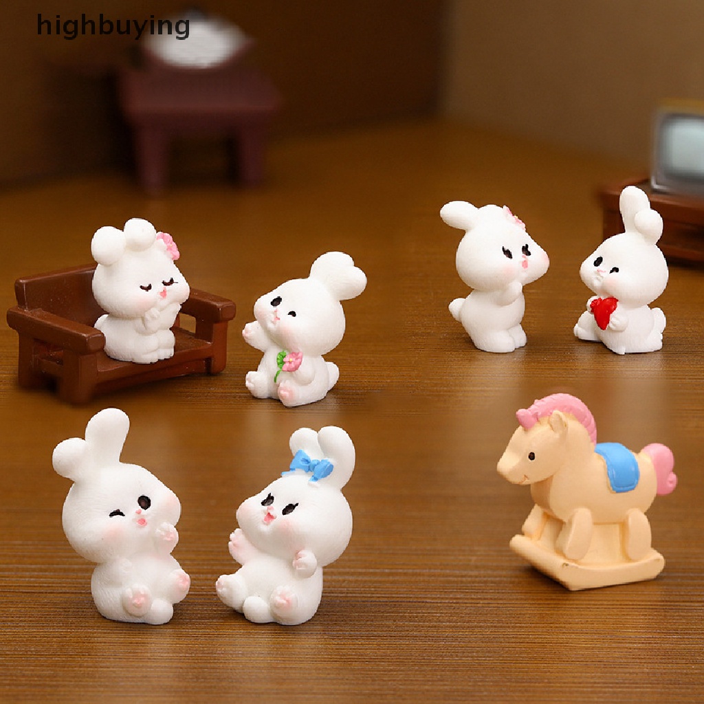 Mô Hình Thỏ Belle Mini Dễ Thương Dùng Trang Trí Tiểu Cảnh / Năm Mới