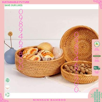 Khay guột size nhỏ I Khay mây tre đan I Hàng chất lượng cao, giá tốt