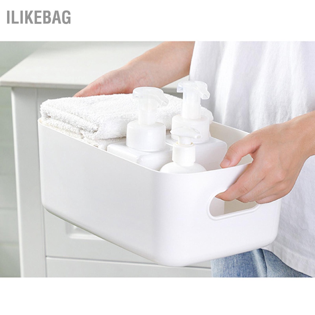 Có thể bán buôn  Máy Tính Để Bàn Giỏ Đựng Đồ PP Mỹ Phẩm Kho Hộp Lặt Vặt Người Tổ Chức Có Tay Cầm Cho Hộ Gia Đình