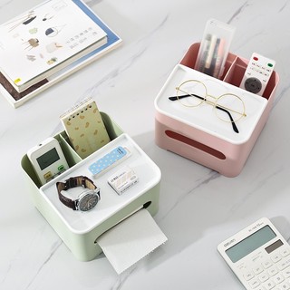 Hộp đựng khăn giấy có khay đựng điều khiển, đựng đồ đa năng