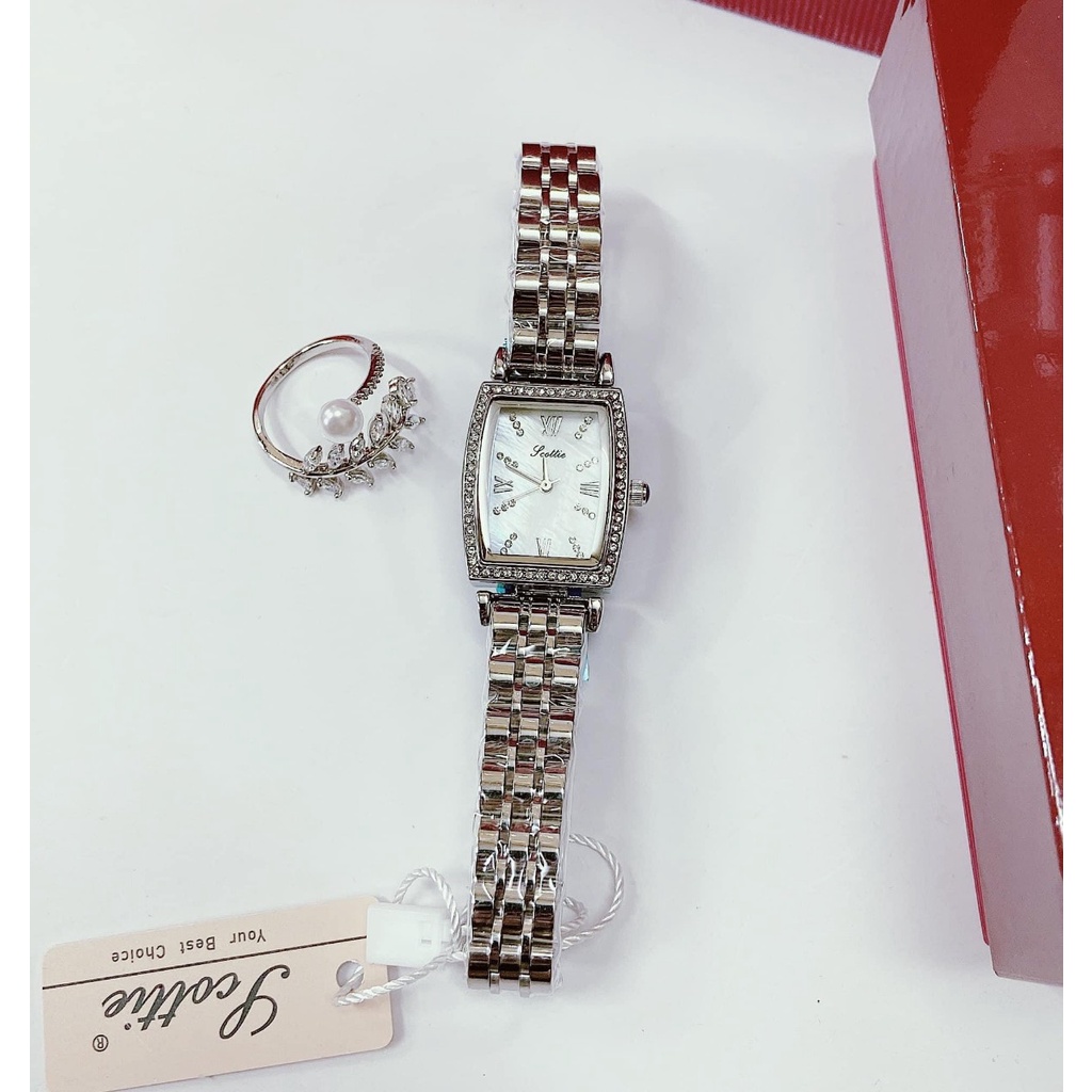 Đồng hồ nữ Scottie 24mm đính đá viền sang trọng Mai Luxury Watch SC9308