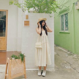 [ V2D106 ] Váy đũi 2 dây babydoll tầng basic