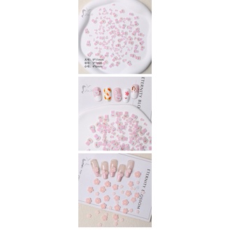 Set 100 Miếng Dán Trang Trí Móng Tay Dạ Quang Hình Hoa / Thỏ Xinh Xắn