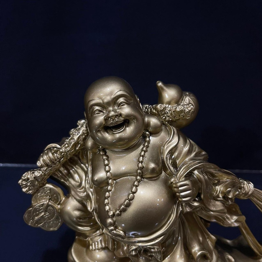 Tượng phật Di Lặc kéo tiền trên bao tải - Mandala Sala