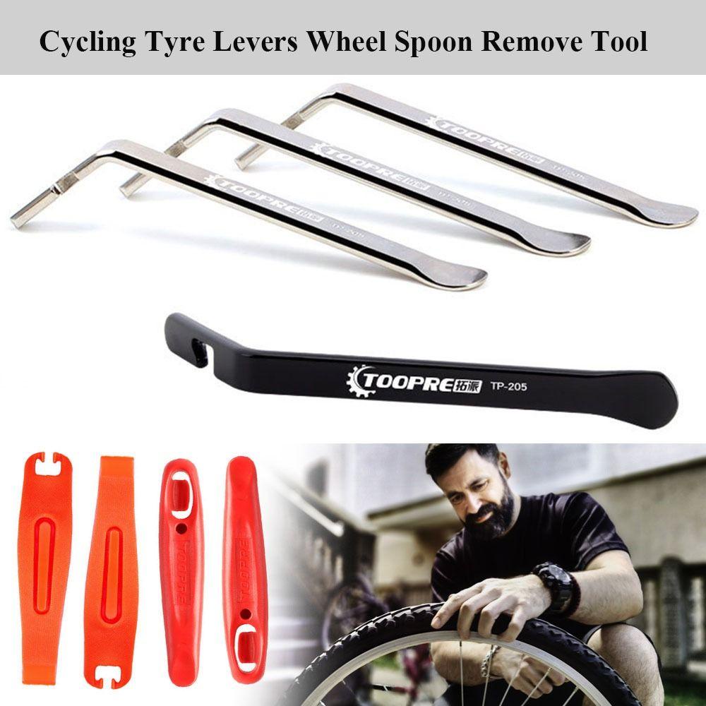 JUNE Bộ 3 Dụng Cụ Tháo Lốp Xe Đạp Màu Đen 12cm Tiện Dụng