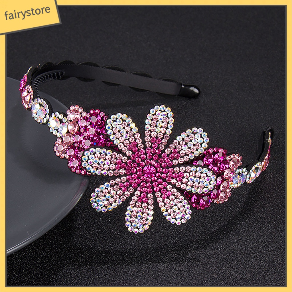 Cài Tóc Giả Da Đính Hoa Lấp Lánh Thời Trang Hàng Ngày Cho Bạn Gái [Fairy1]