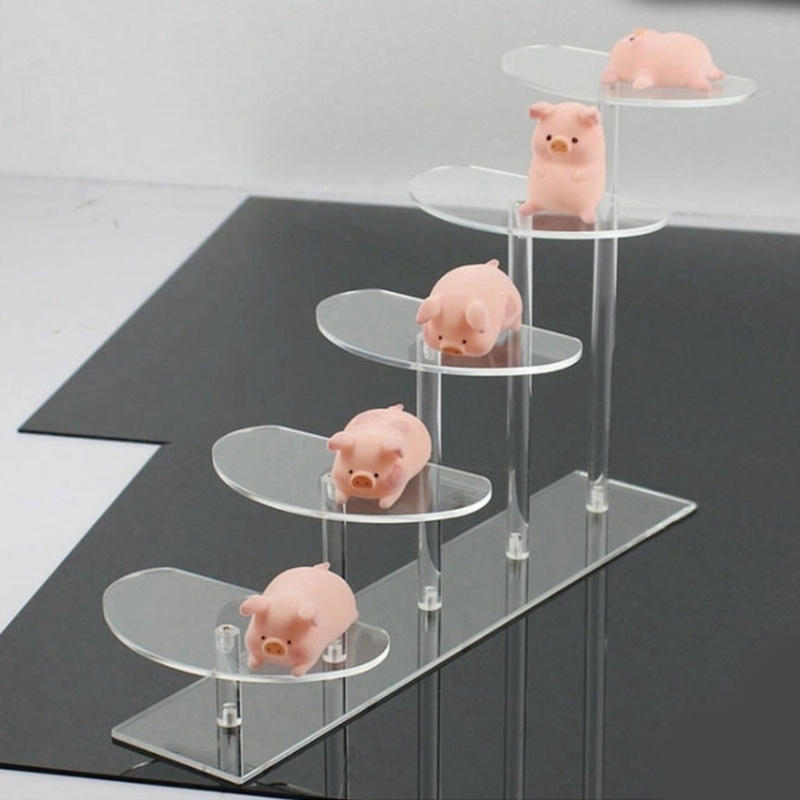 Giá Đỡ Trưng Bày Nhẫn Hình Búp Bê Bằng Acrylic Trong Suốt Nhiều Tầng Độc Đáo