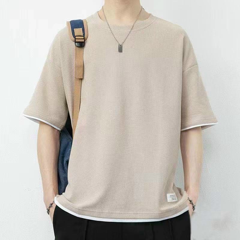 Áo Phông Nam Layer Chất Cotton Tổ Ong 4 Màu Phối Viền Trẻ Trung Tshirt giả gấu- AC250