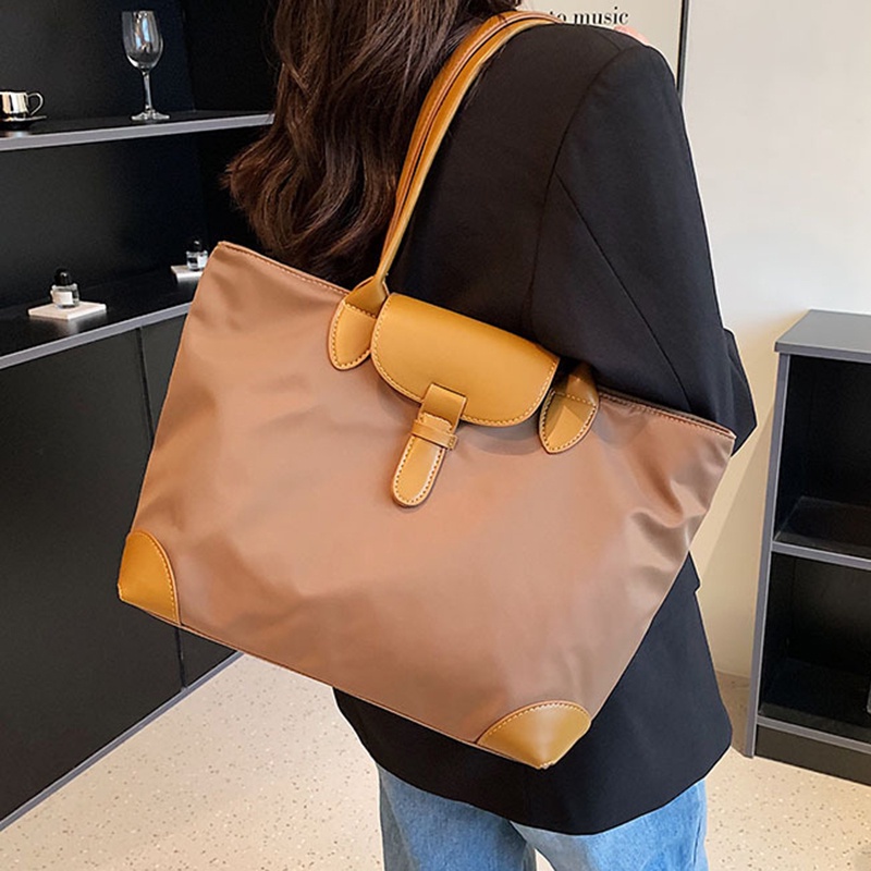 Túi Đeo Vai Cỡ Lớn Màu Tương Phản Thời Trang Cho Nữ