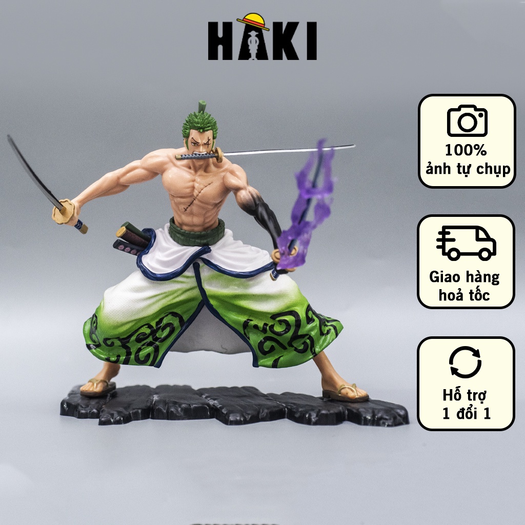 Mô hình One Piece Zoro Wano Enma cao 18cm - Mô hình trang trí One Piece Zoro băng Mũ Rơm Haki Shop