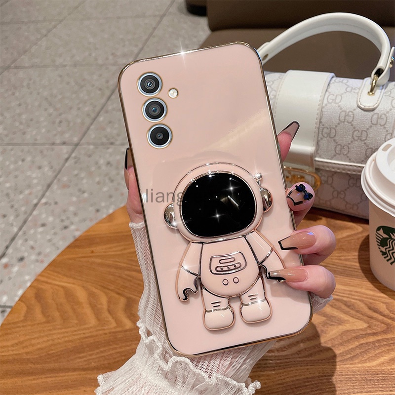 Ốp lưng SAMSUNG A34 5G SAMSUNG A54 5G SAMSUNG A24 4G Ốp Điện Thoại gel silica Mềm Mạ Điện Gắn Nhẫn Đỡ Chống Sốc ZJYHY01 Cho SAMSUNG A34 5G SAMSUNG A54 5G SAMSUNG A24 4G viền vuông cute