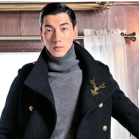 Ghim cài áo EFAN hình đầu hươu bằng hợp kim phong cách Giáng Sinh cổ điển mới