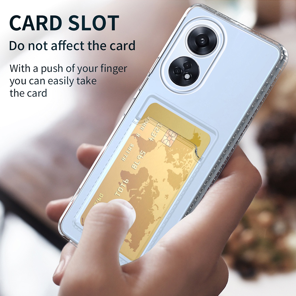 Ốp Điện Thoại Silicon Dẻo Trong Suốt Kèm Ngăn Đựng Thẻ Cho Oppo Reno 8T Reno8 T 4G Oppo Reno8T 5G Reno8T 5G