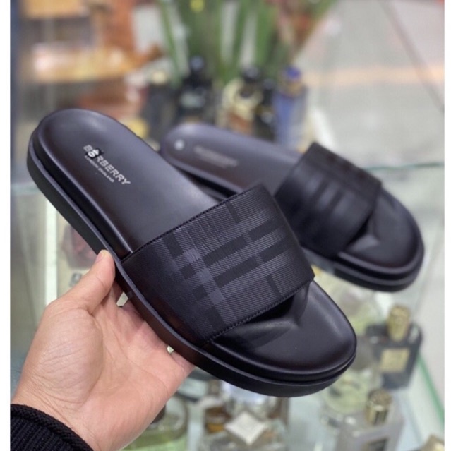 Dép nam quai ngang Quai Da Thật BBR Cao Cấp