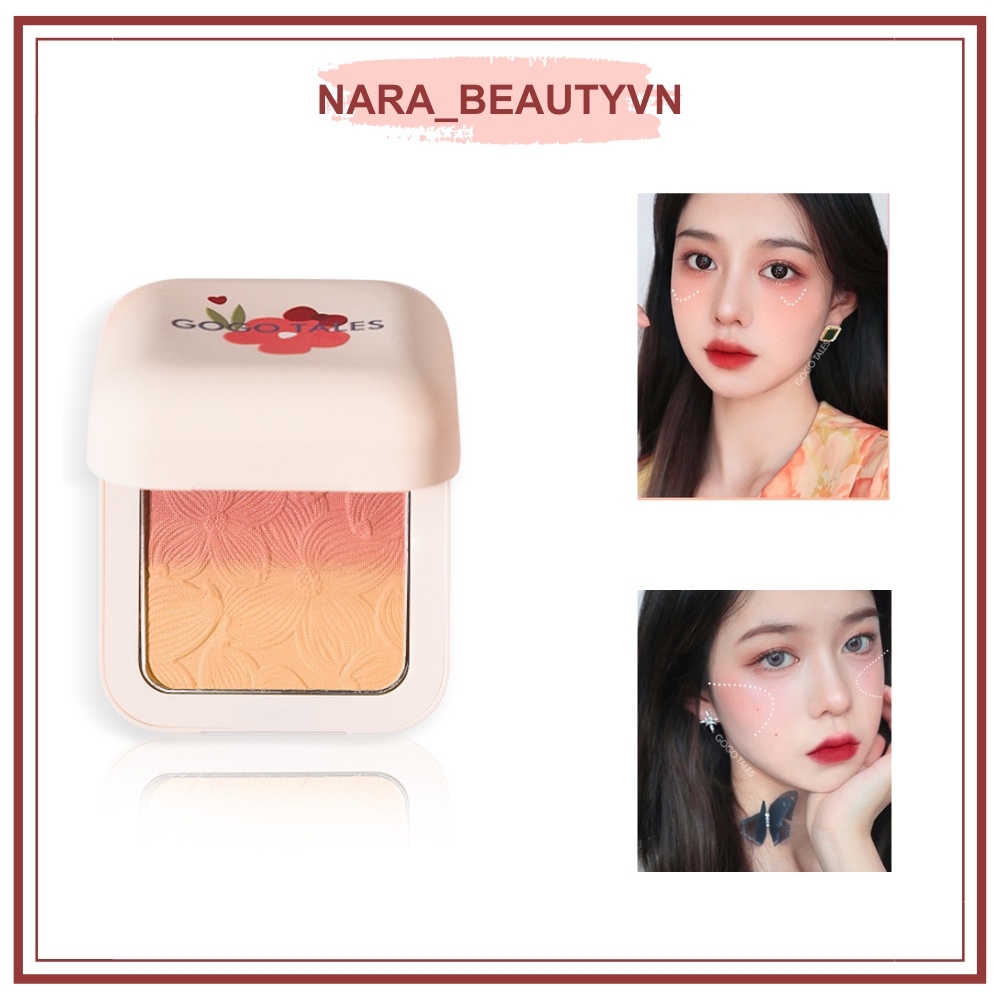Phấn Má Hồng gogo tales chống thấm nước bắt sáng Sweet Mist GT203 nội địa Trung
