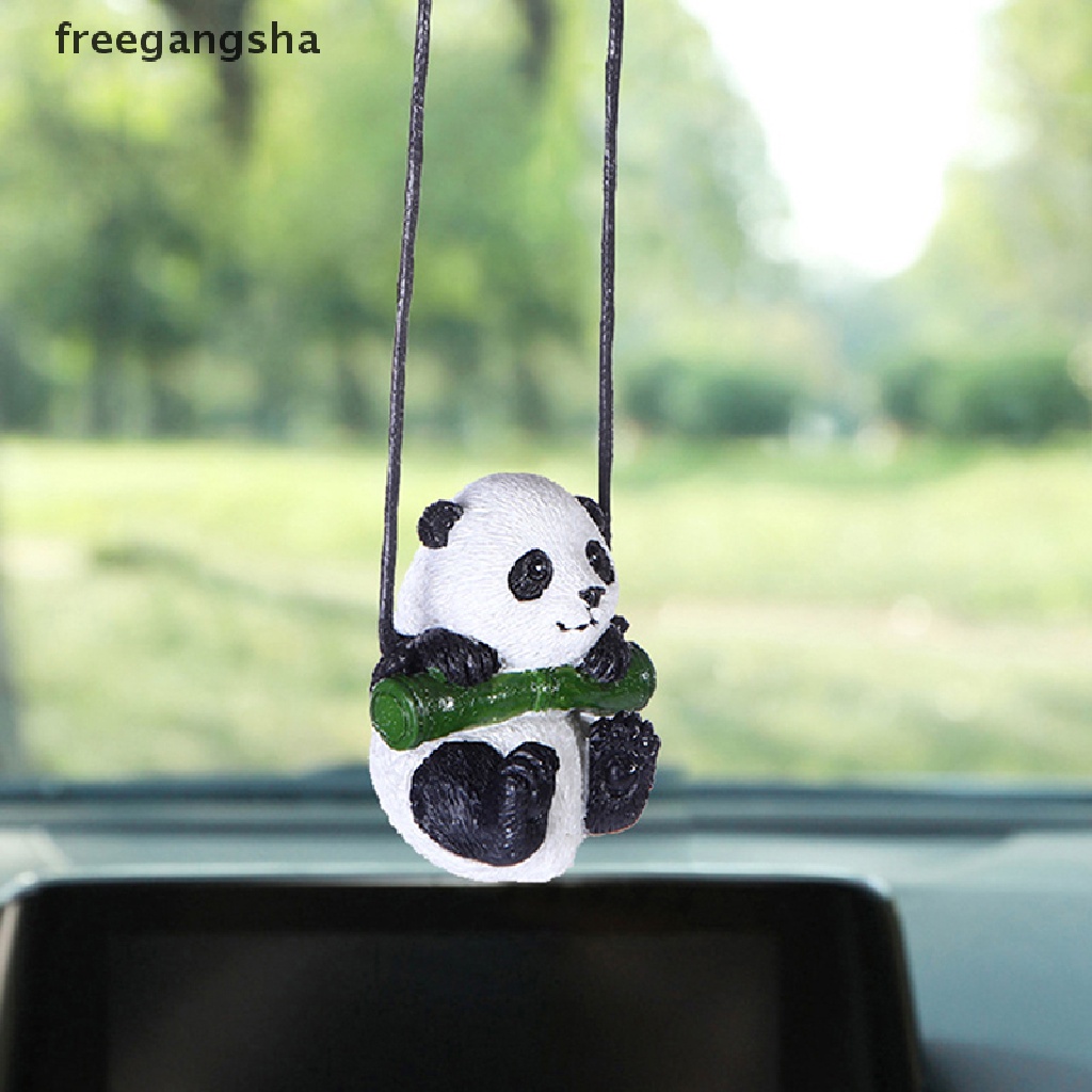 [FREG] Dây Treo Trang Trí Xe Hơi Hình Gấu Trúc Xích Đu Không Mài Mòn FDH