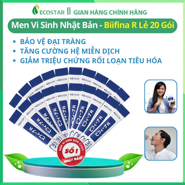 Men vi sinh Nhật Bản bifina R hộp 20 gói - Ecostar