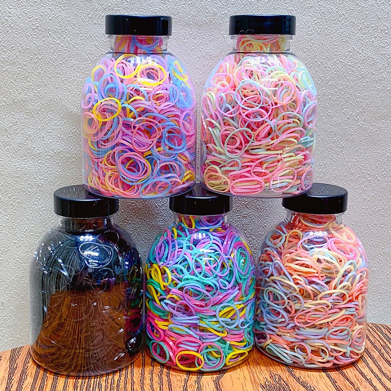 Set 1000 Dây Buộc Tóc Co Giãn Nhiều Màu Cho Bé Gái