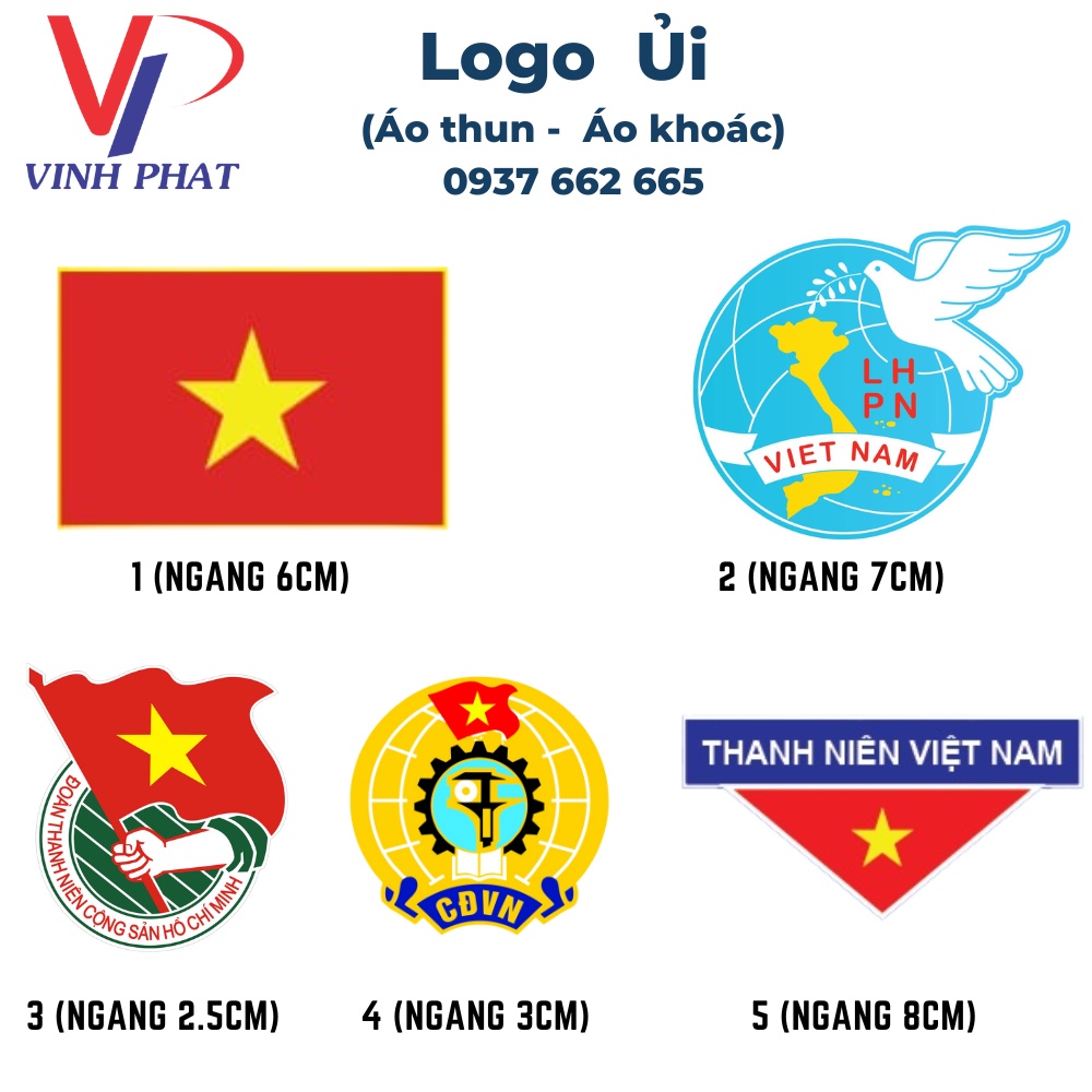 Logo Ủi Lên Áo Đồng Phục Dễ Dàng Tiện Lợi, Logo Đoàn Thanh Niên, CSVN Sắc Nét Chất Lượng Bền Đẹp Siêu Rẻ