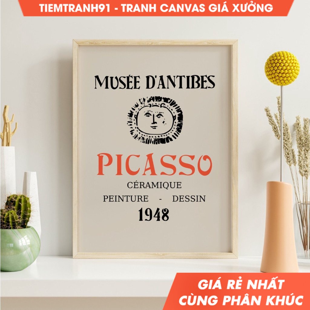 Tranh treo tường PICASSO Exhibition Poster, Abstract Gallery, Picasso Wall Art, Picasso Picture Cont