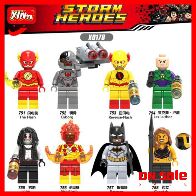 Xy DC Mô Hình Lego Siêu Anh Hùng Người Dơi Đèn Lồng Xanh Lá Flash Tòa Nhà Justice League