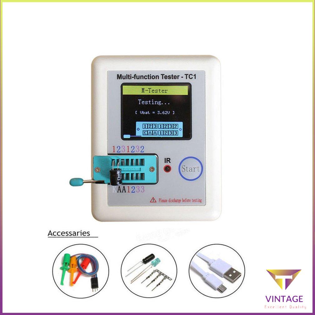 Máy kiểm tra bóng bán dẫn đa chức năng Màn hình đồ họa đủ màu Lcr-Tc1