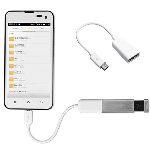 Cáp chuyển đổi OTG LENOVO lỗ cắm USB 2.0 A và đầu cắm Micro USB cho Samsung HTC