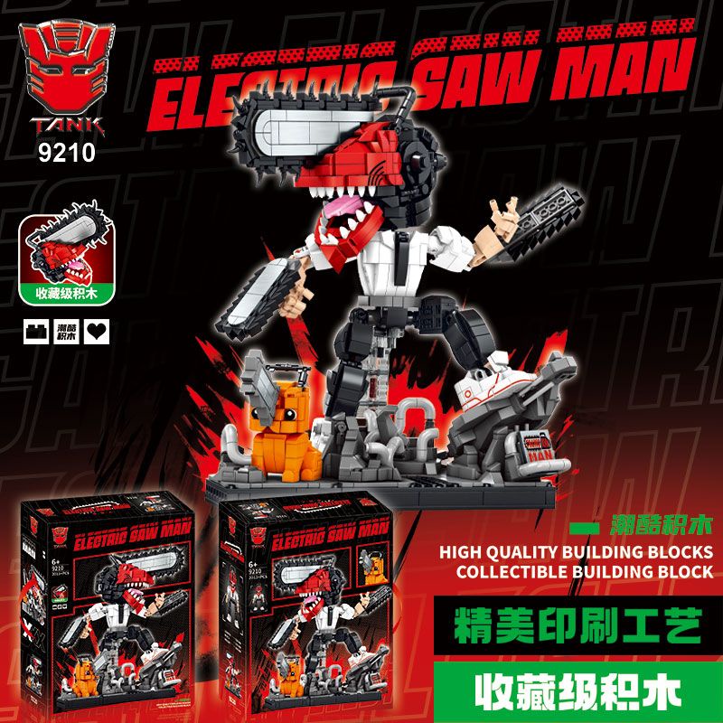 Đồ Chơi Lắp Ráp Nhân Vật Anime LE GO Chainsaw Man Demon Times Pochita MOC