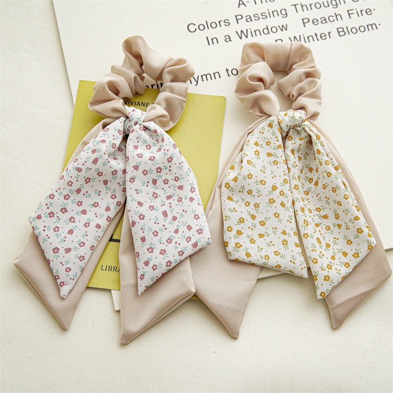 Dây Cột Tóc Đuôi Ngựa Hoa Nhỏ Tươi Tắn Mùa Xuân Hè Phong Cách Trung Bình Thanh Lịch Cho Nữ