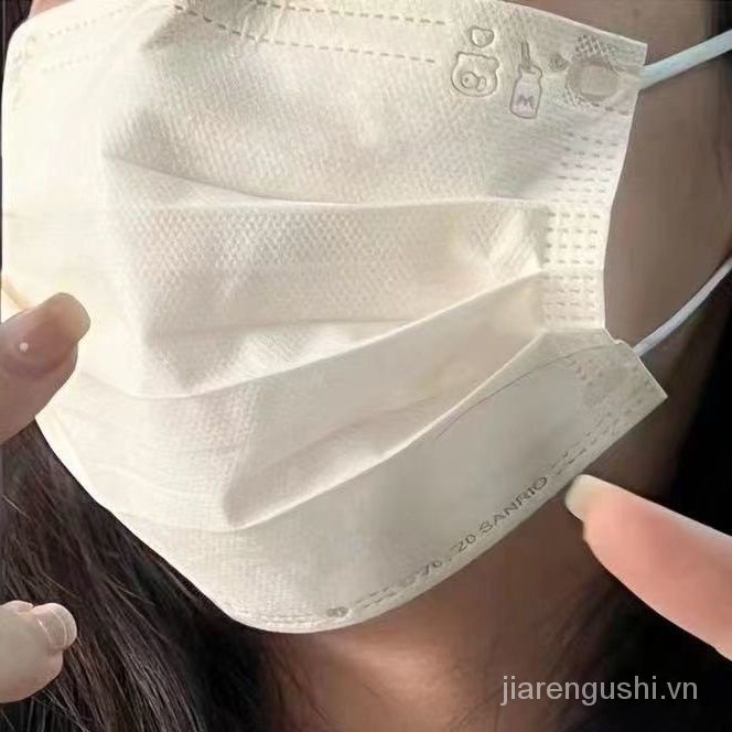 Hello Kitty Korean style fashionable printed mask cute sanliou steel printing student high-value women's three-layer dust mask LJHU