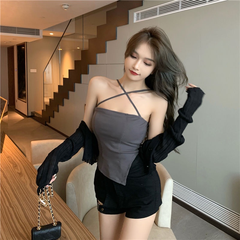 COZOK Áo Không Tay Dây Chéo Gợi Cảm Thời Trang