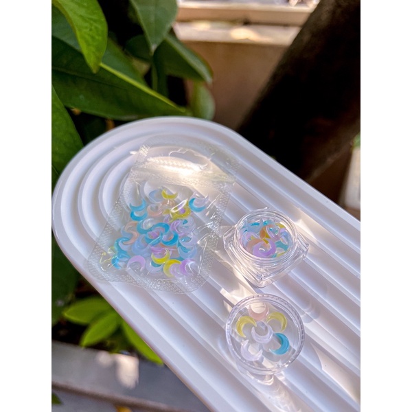 Hũ Charm Mặt trăng mix màu đính Nail