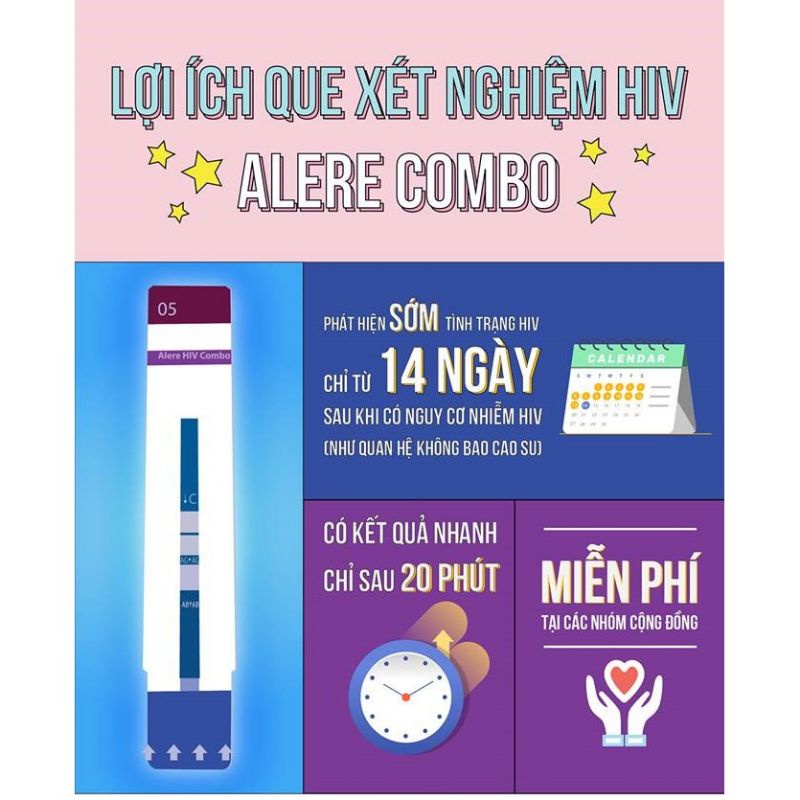 Test phát hiện HIV sớm 14 ngày, test xét nghiệm HIV, kim lấy máu không đau, chính xác 100%