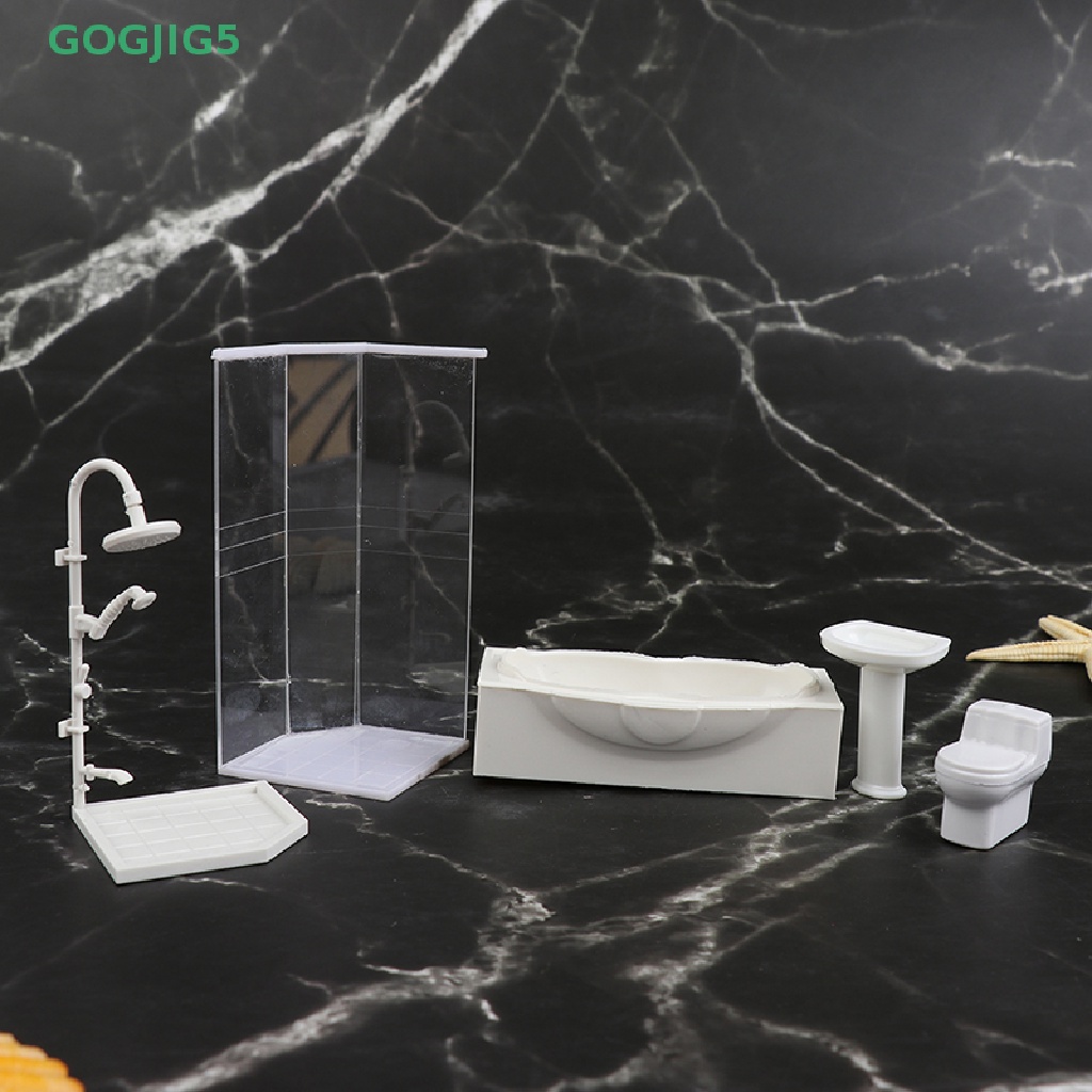 Set Mô Hình Bồn Tắm + Bồn Vệ Sinh Mini Tỉ Lệ 1: 25 Trang Trí Nhà Búp Bê 1: 25