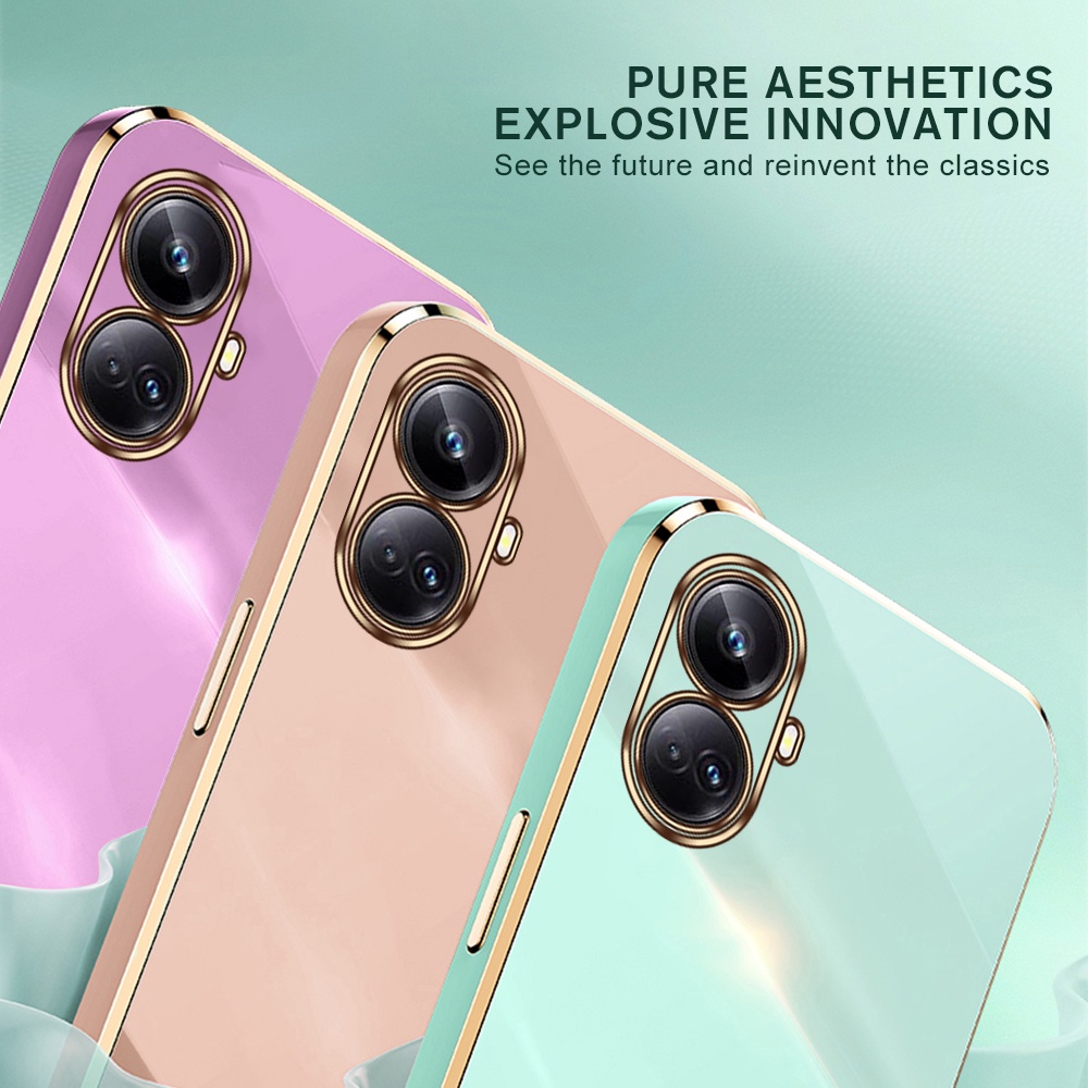 Ốp Điện Thoại Silicon Mạ Viền Chống Sốc Cho Oppo Realme 10 Pro + 5G Realme10 4G Realmi 10Pro Plus Realme10Pro